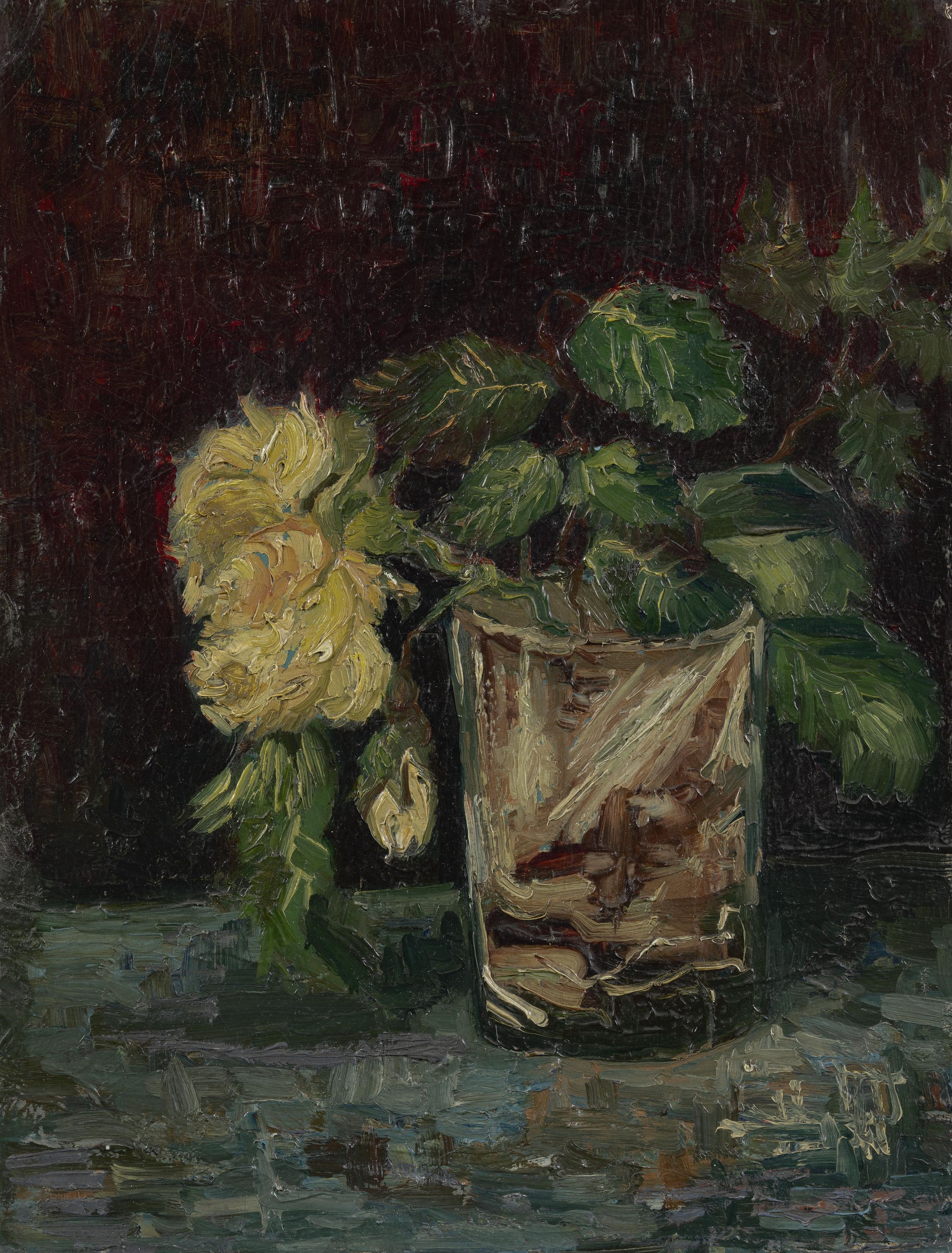 Картина Ван Гога Стакан с розами 1886 